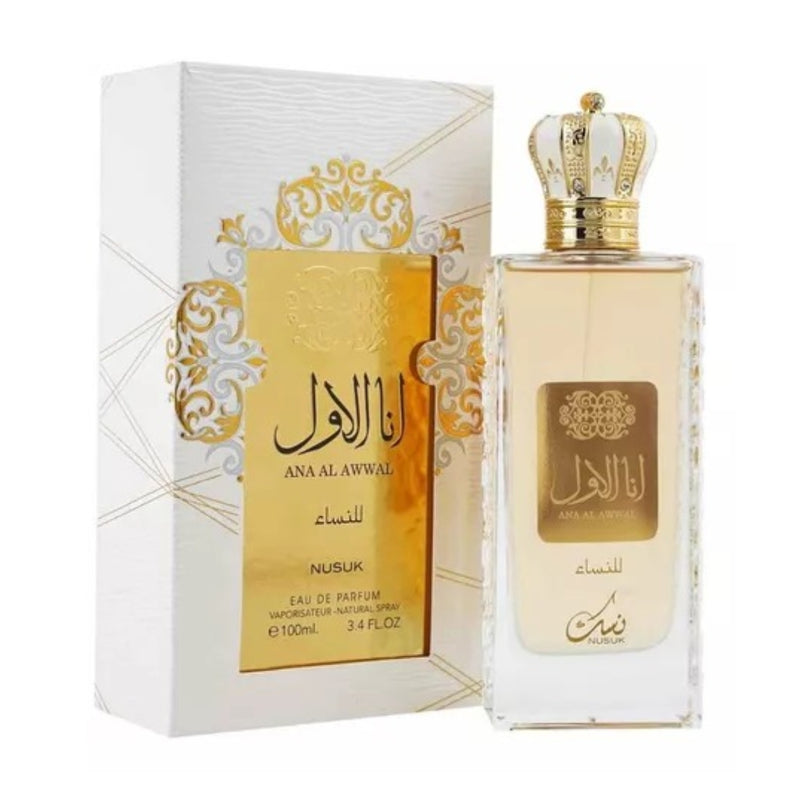 Perfume Árabe Nusuk Ana Al Alwwal Golden Edp  5 ml e 10 ml