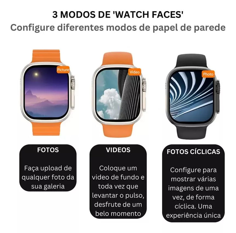 Smartwatch XS9 Ultra 2 Max 49MM | TELA AMOLED E CPU DUAL CORE